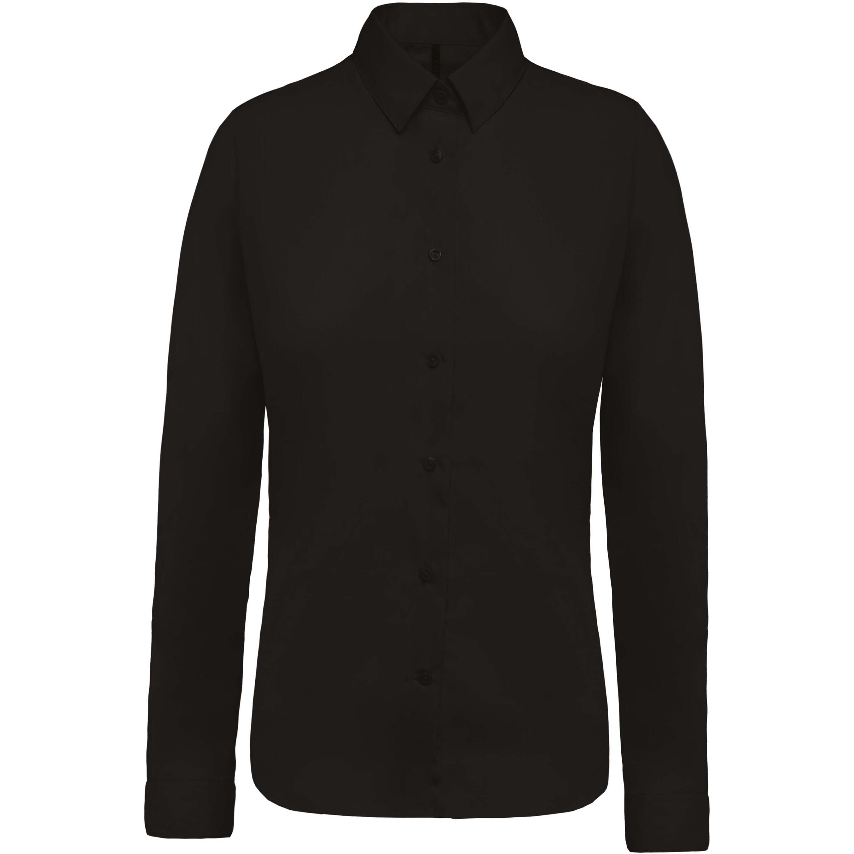 Kariban - Chemise Femme Manches Logues Kariban Pop - Chemise Manches Longues - Noir - Decathlon