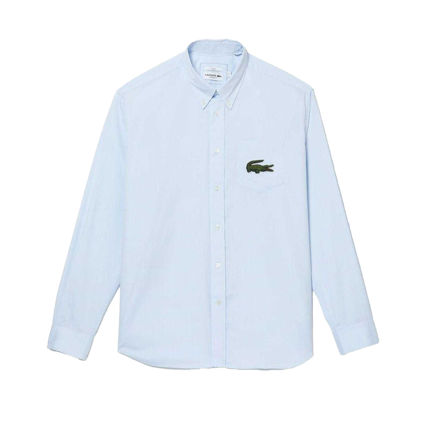 LACOSTE Camicia a righe Lacoste Azzurro chiaro 100% cotone maniche lunghe