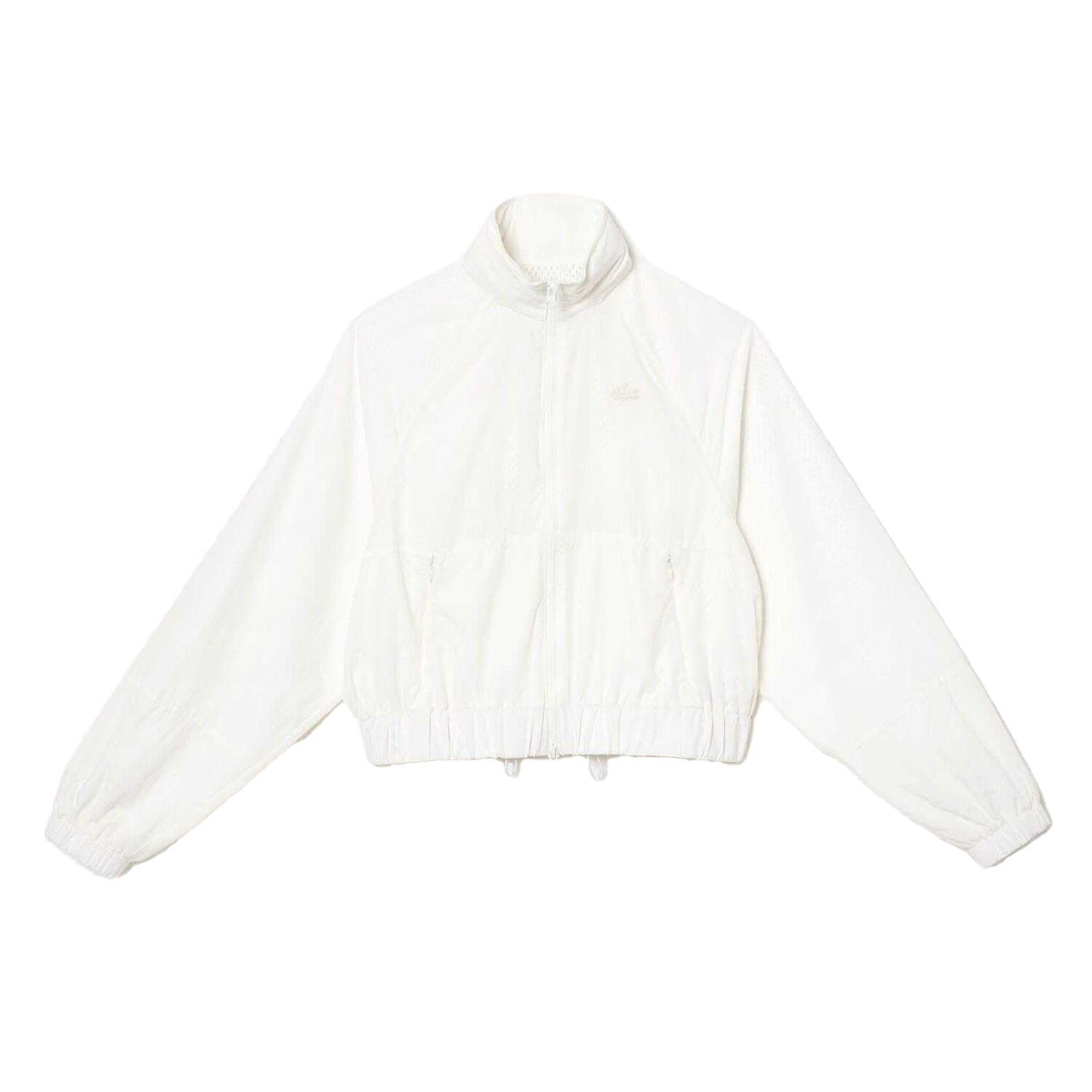 LACOSTE Womens/Ladies Full Zip Short Jacket (White)