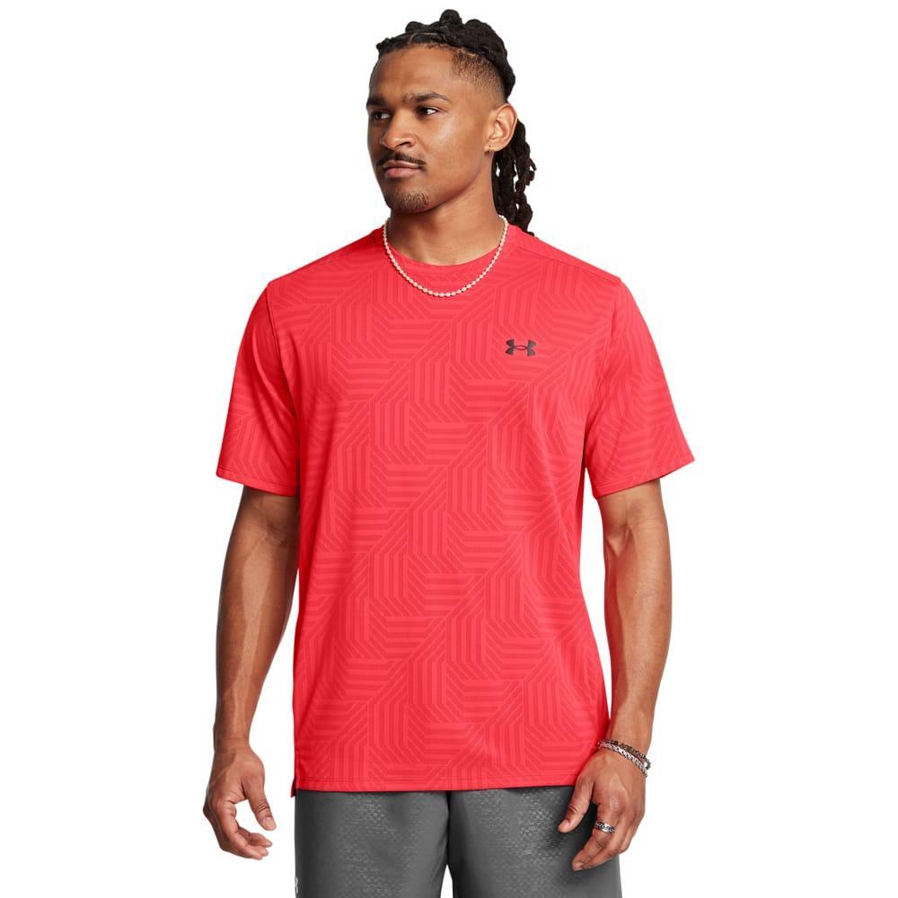 UNDER ARMOUR Mens Tech Geotessa Vent TShirt (Red)