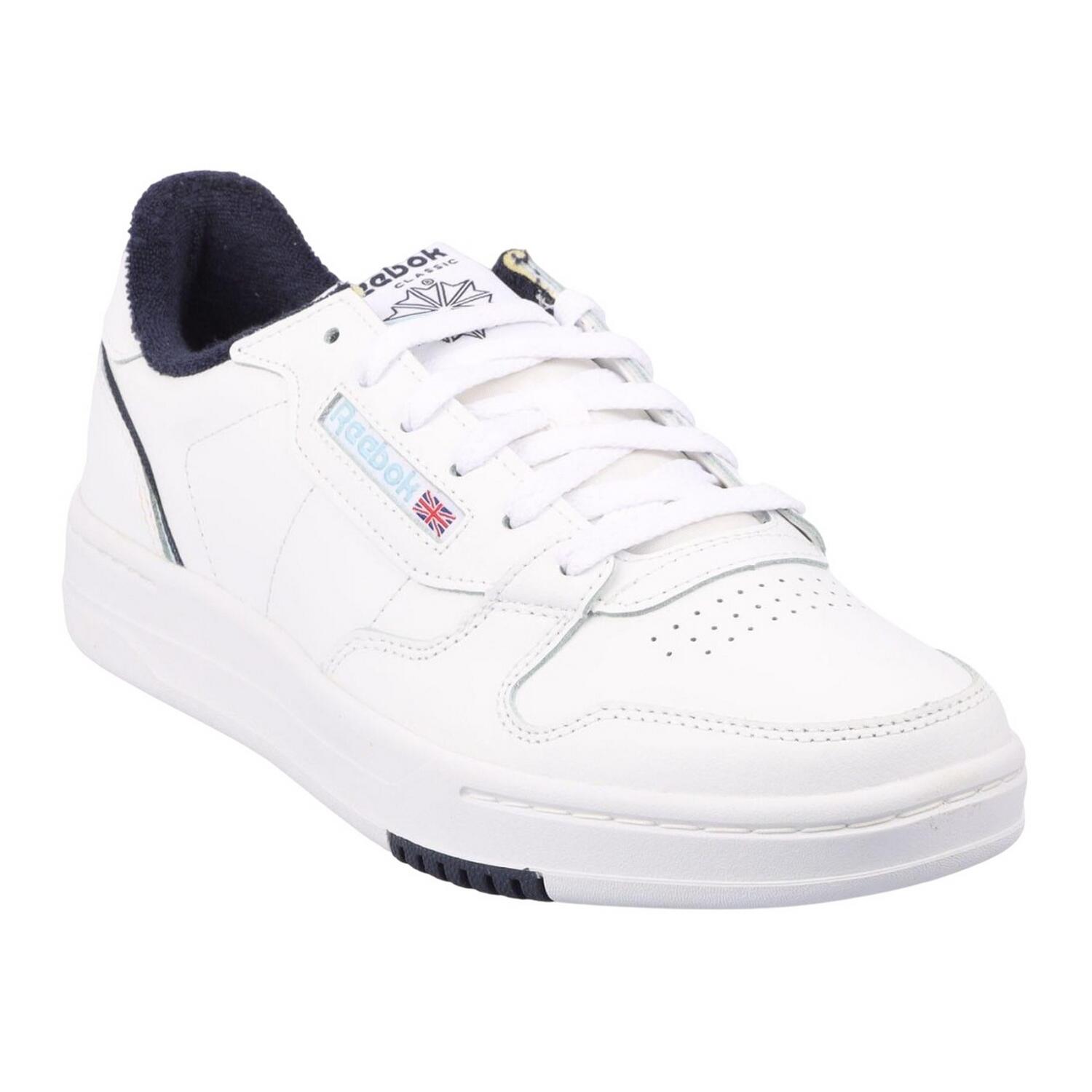 REEBOK Unisex Adult Phase Court Suede Trainers (White/Navy)