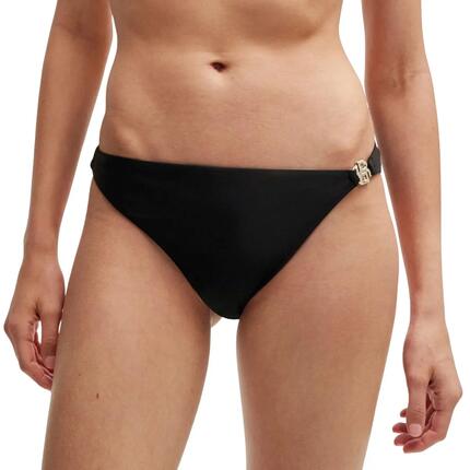 Bas De Maillot De Bain Style Monogramme Femme (Noir)