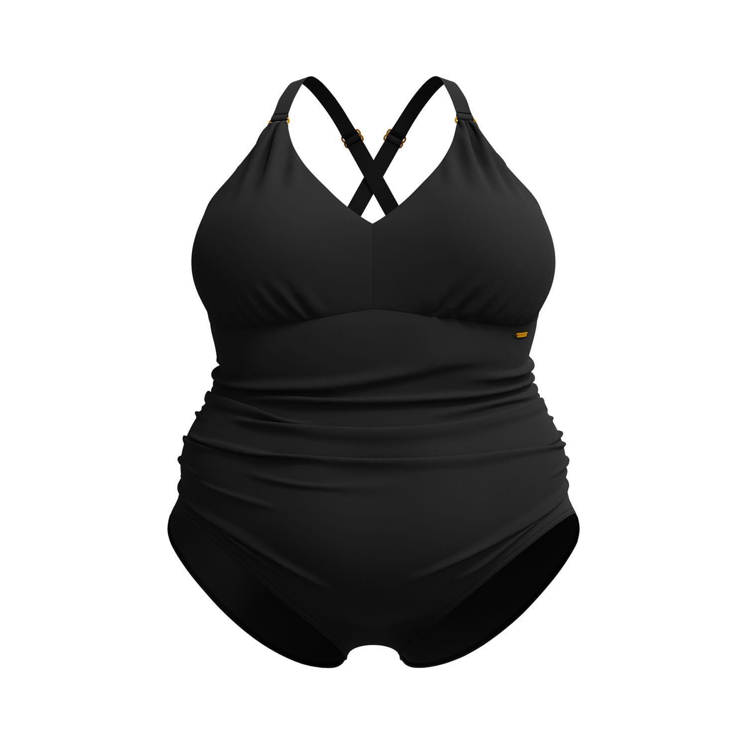 SPEEDO Costume Da Bagno Intero Modellato Scollo A V Donna Speedo Nero