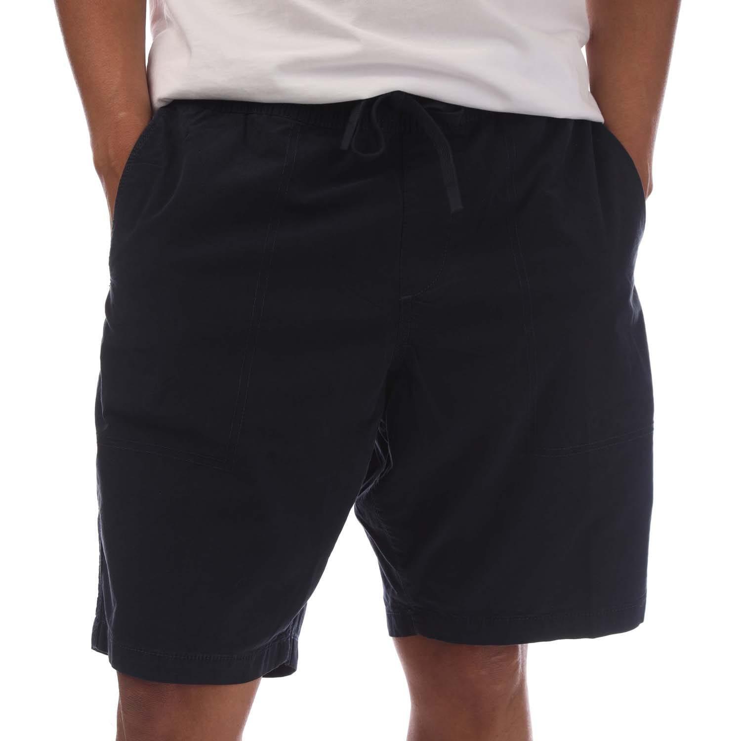 TIMBERLAND Mens Poplin Garment Dyed Shorts (Navy)