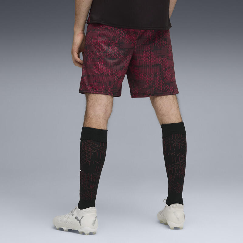 Șort fitness bărbați material respirabil, logo club Rb Leipzig 25/26, negru PUMA