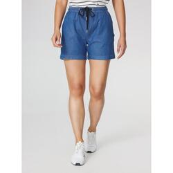 Bermuda ceinture élastiquée Femme - MANDYBER Bleu