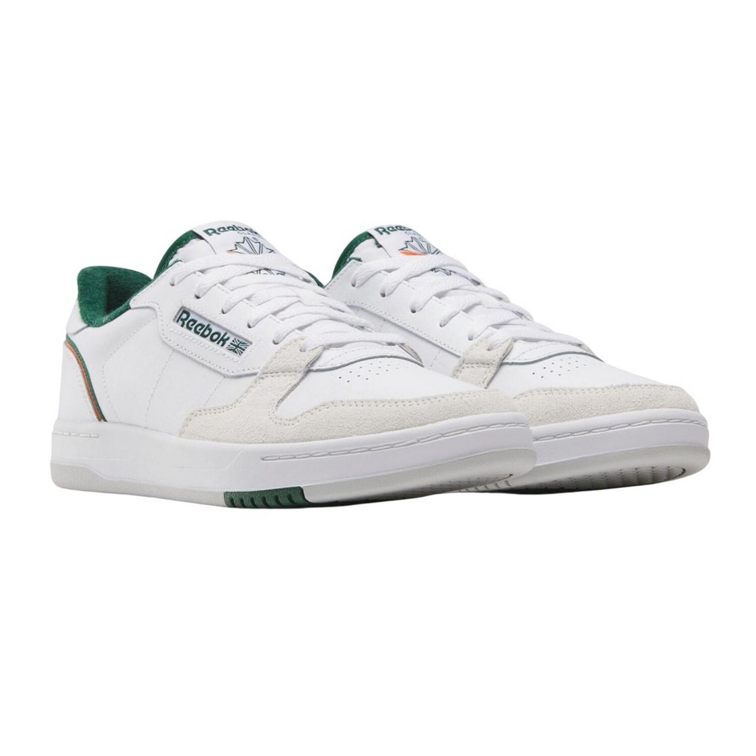 REEBOK Unisex Adult Phase Court Suede Trainers (White/Green)
