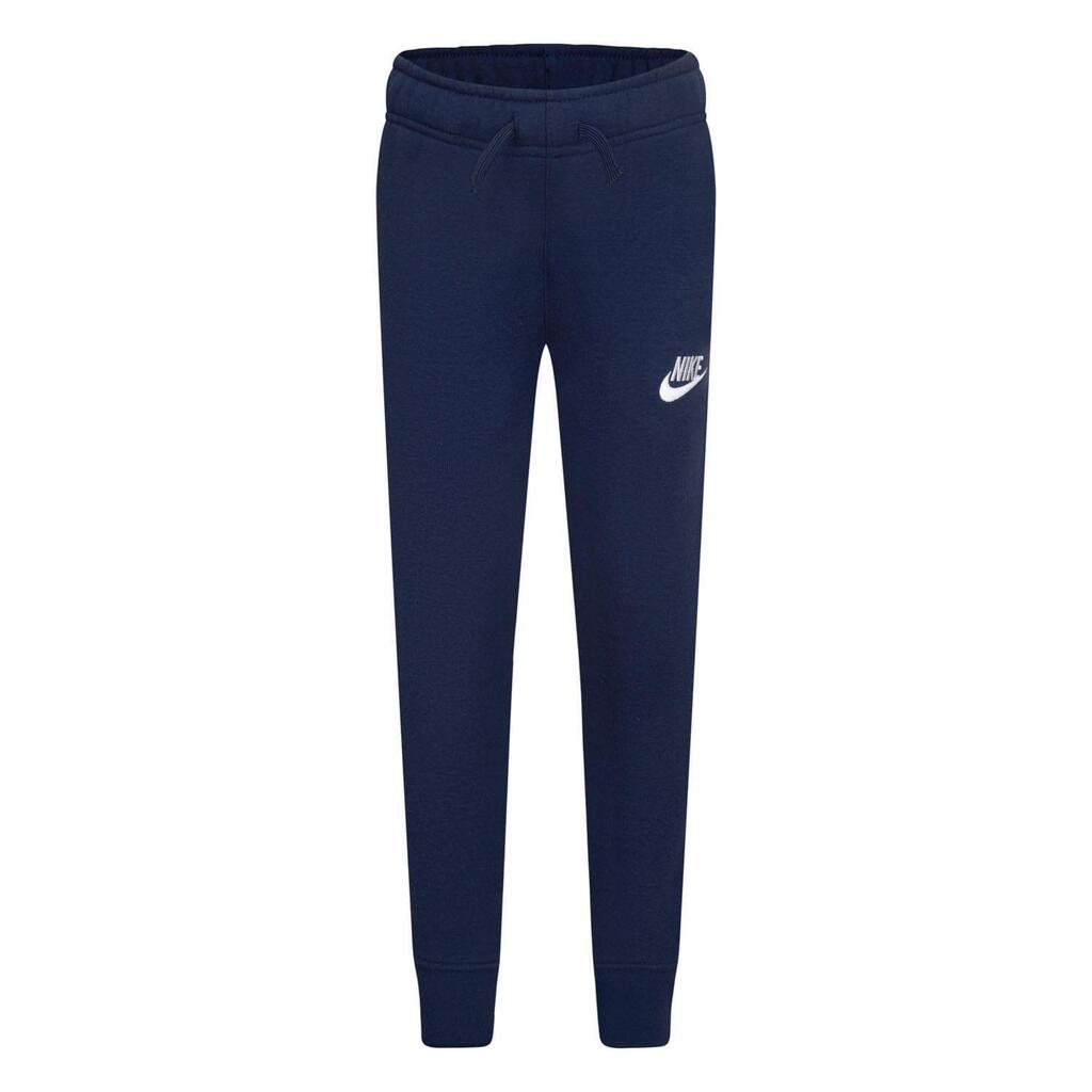 Childrens/Kids Club Fleece Ribbed Cuff Jogging Bottoms (Navy)
