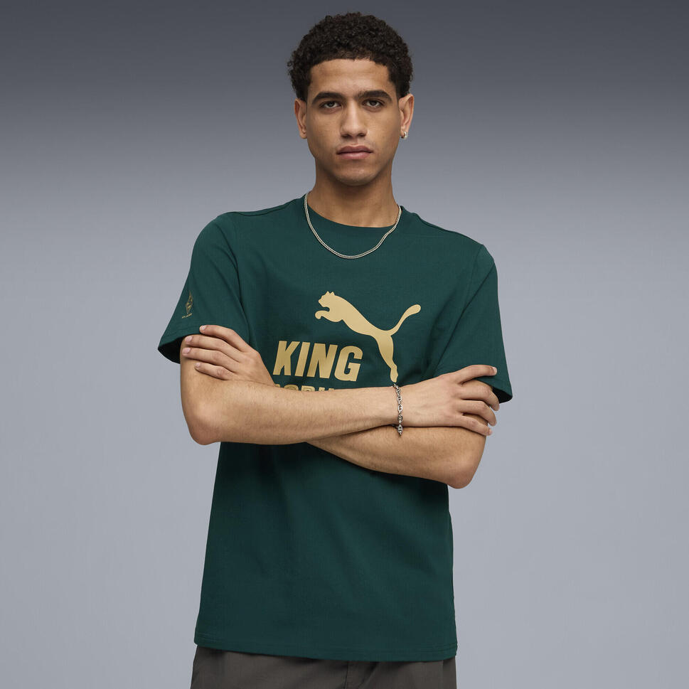 Męska koszulka Borussia Mönchengladbach KING z logo PUMA Dark Myrtle Gold Green
