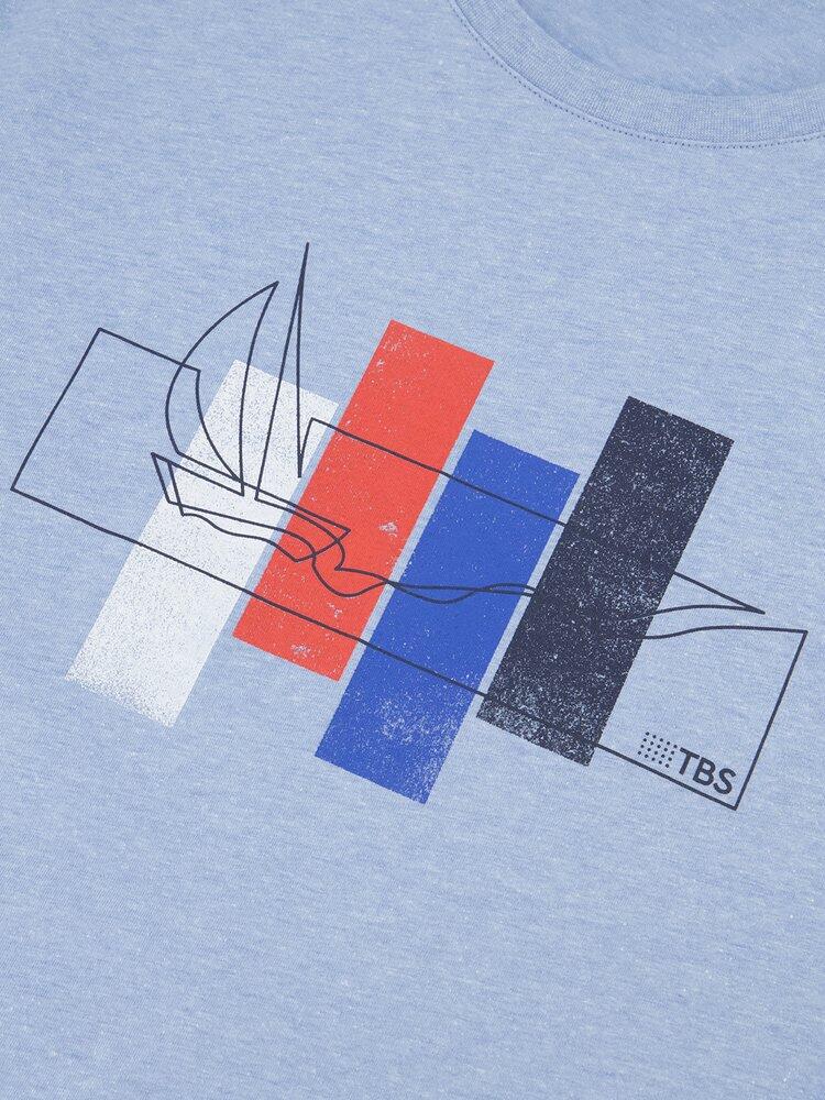 Camiseta Azul TBS Horizon para Hombre 3/3
