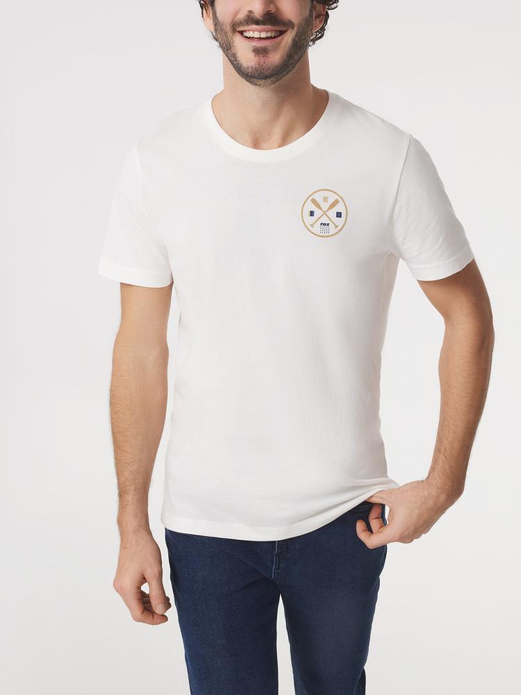 Camiseta Blanca de Hombre TBS Arctique Cuello Redondo 3/5
