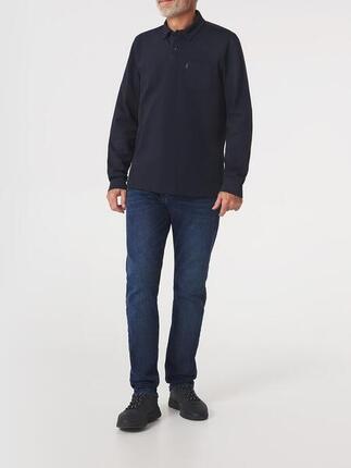 Polo manches longues Homme - BOBBYPOL Bleu Marine