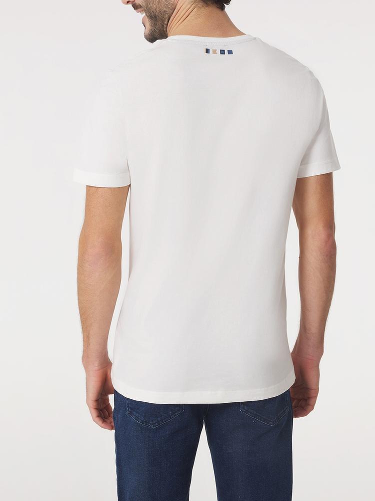 Camiseta Blanca de Hombre TBS Arctique Cuello Redondo 5/5