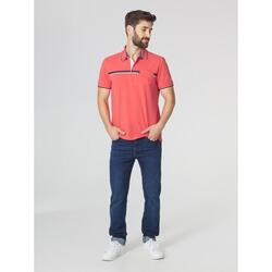 Polo manches courtes Homme - KAMALPOL Rose/rouge