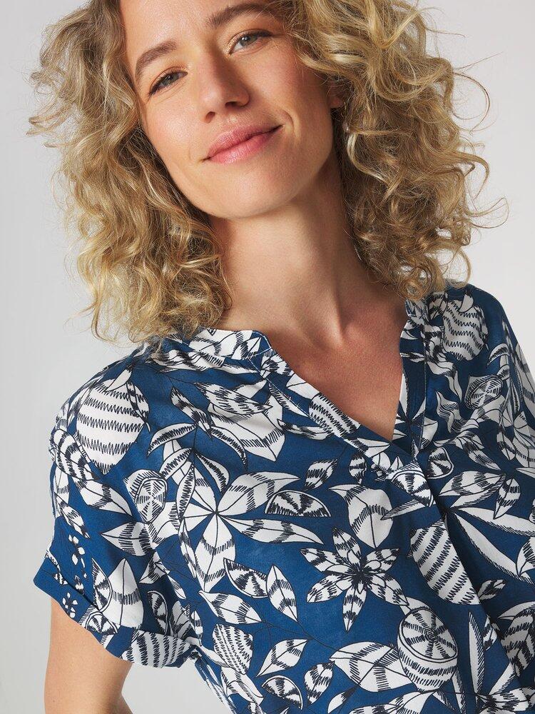 Vestido Floral Marino para Mujer TBS JANIEROB 3/5