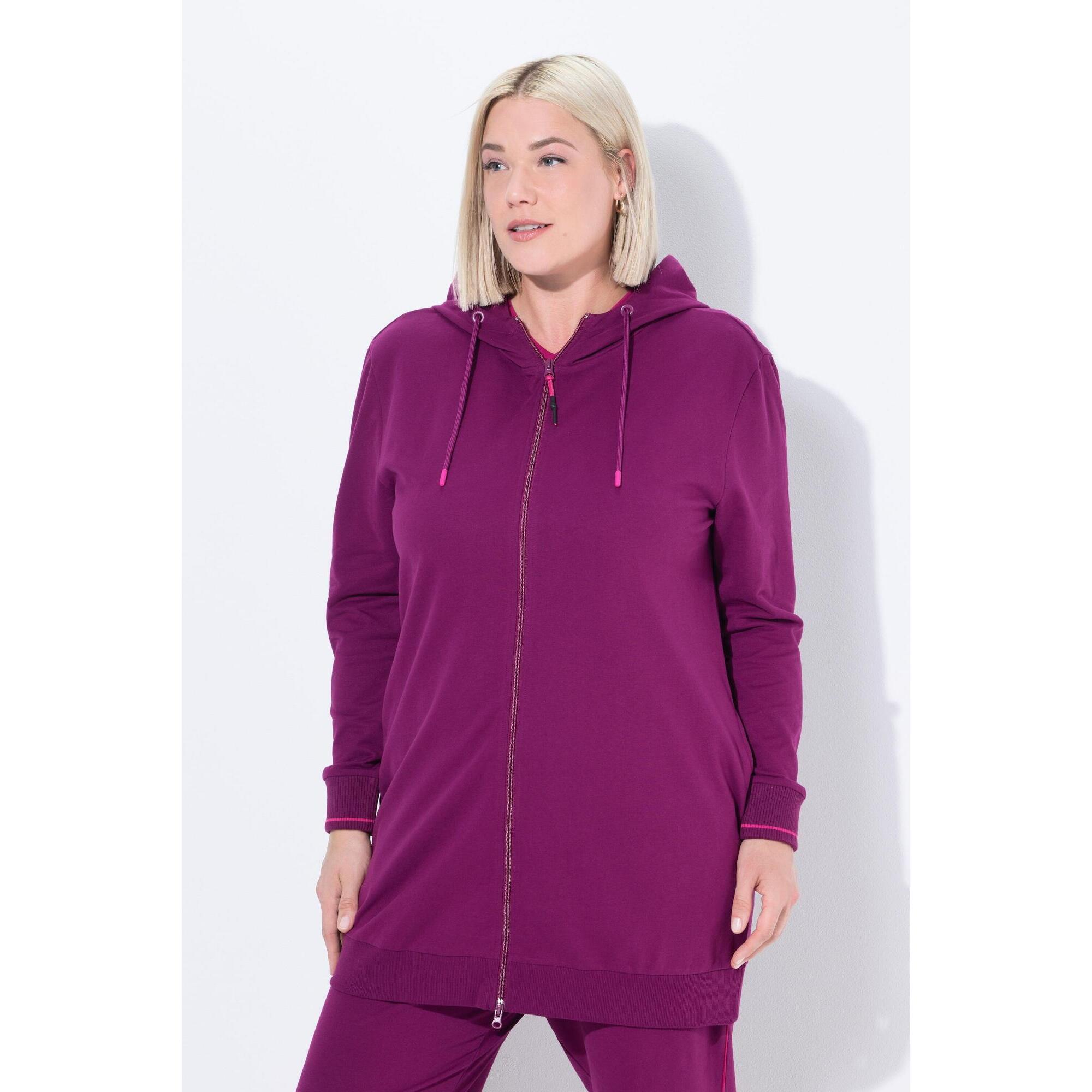 Damskie Bluza dresowa ozdobna lamówka oversize kaptur