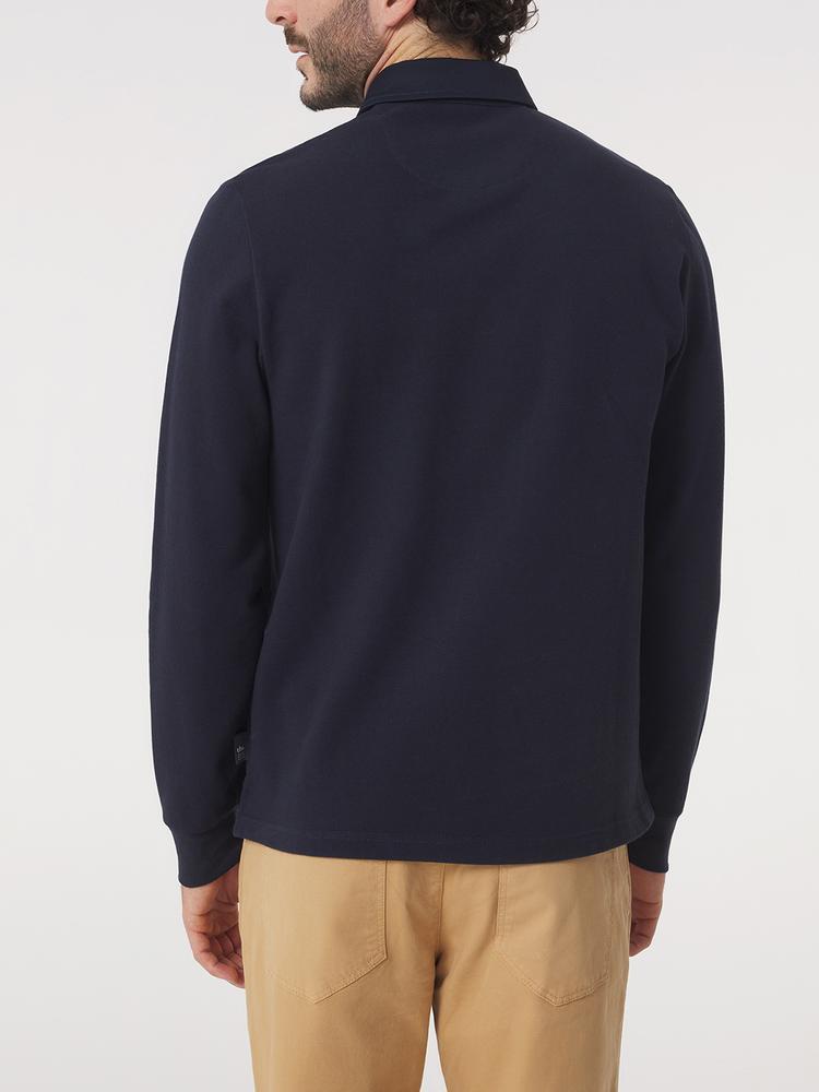 Polo de Manga Larga Azul Marino para Hombre TBS CAVEZPOL 3/5