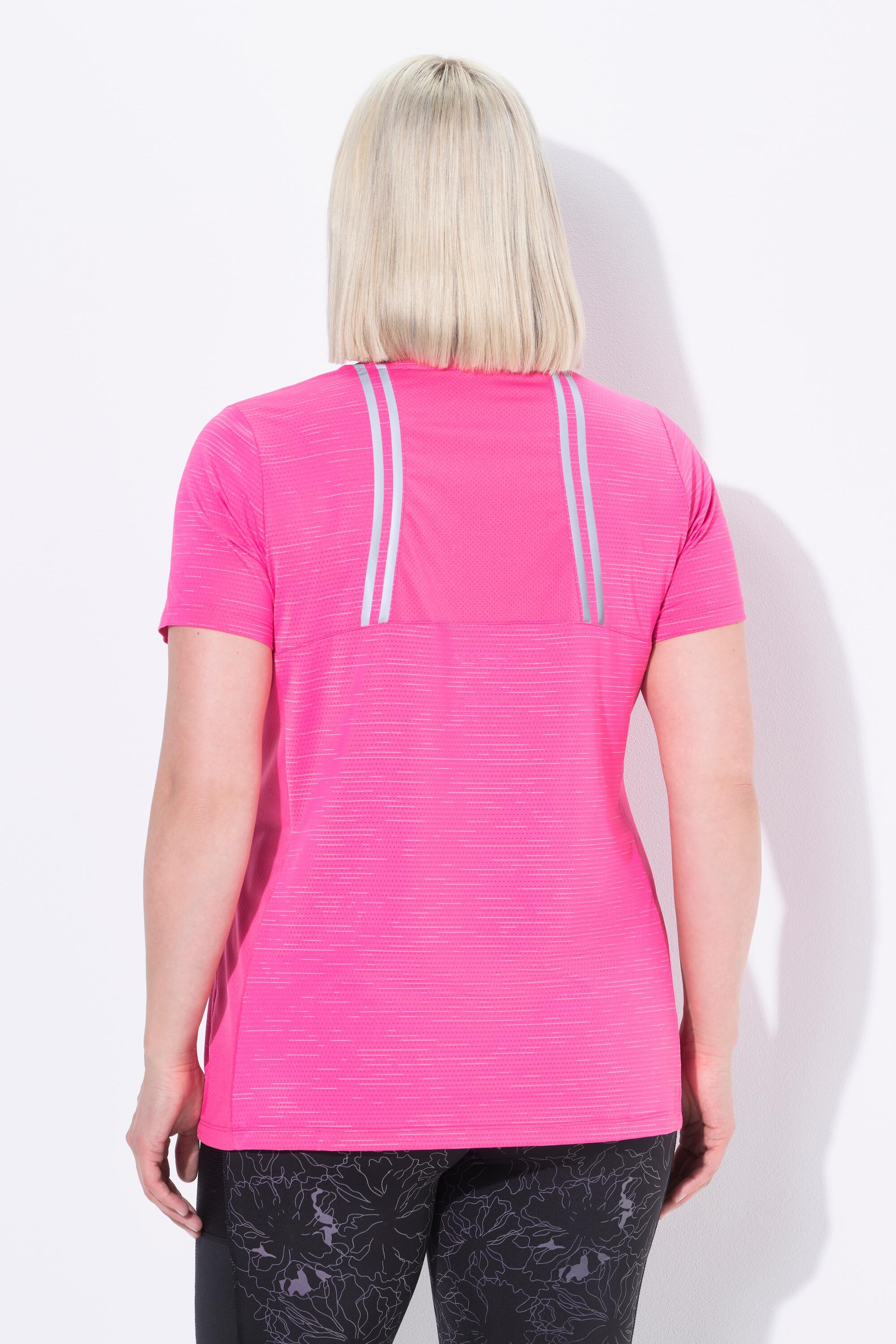Femme T-shirt technique manches courtes et décolleté en V empiècements en mesh 2/7