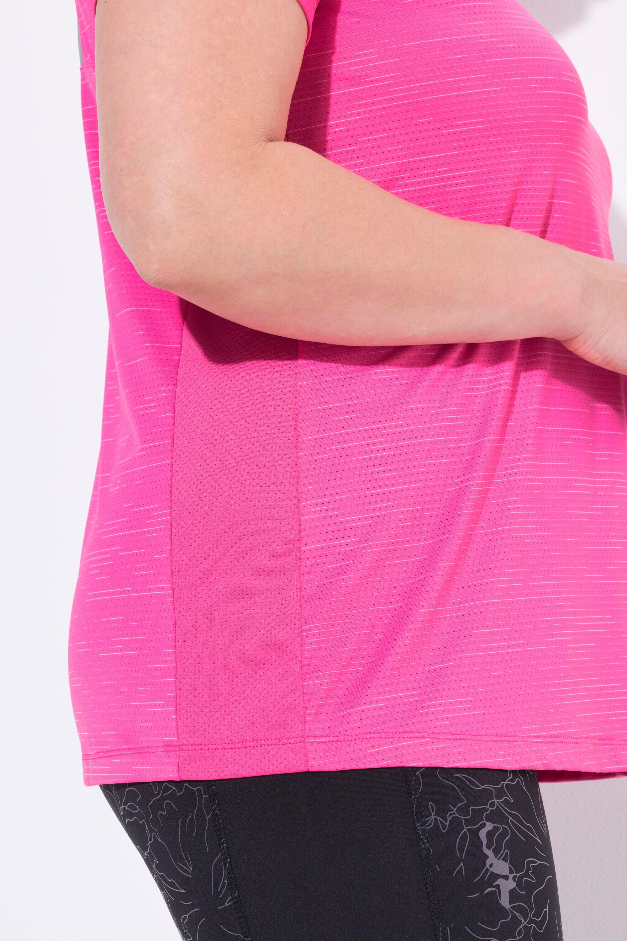Femme T-shirt technique manches courtes et décolleté en V empiècements en mesh 5/7