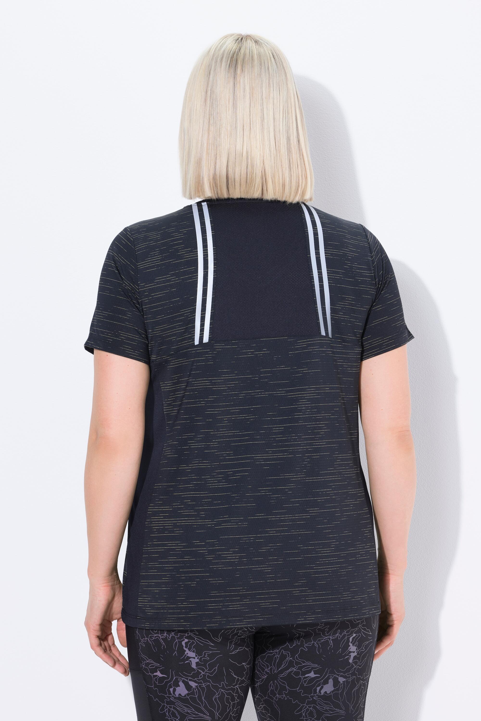 Femme T-shirt technique manches courtes et décolleté en V empiècements en mesh 2/7