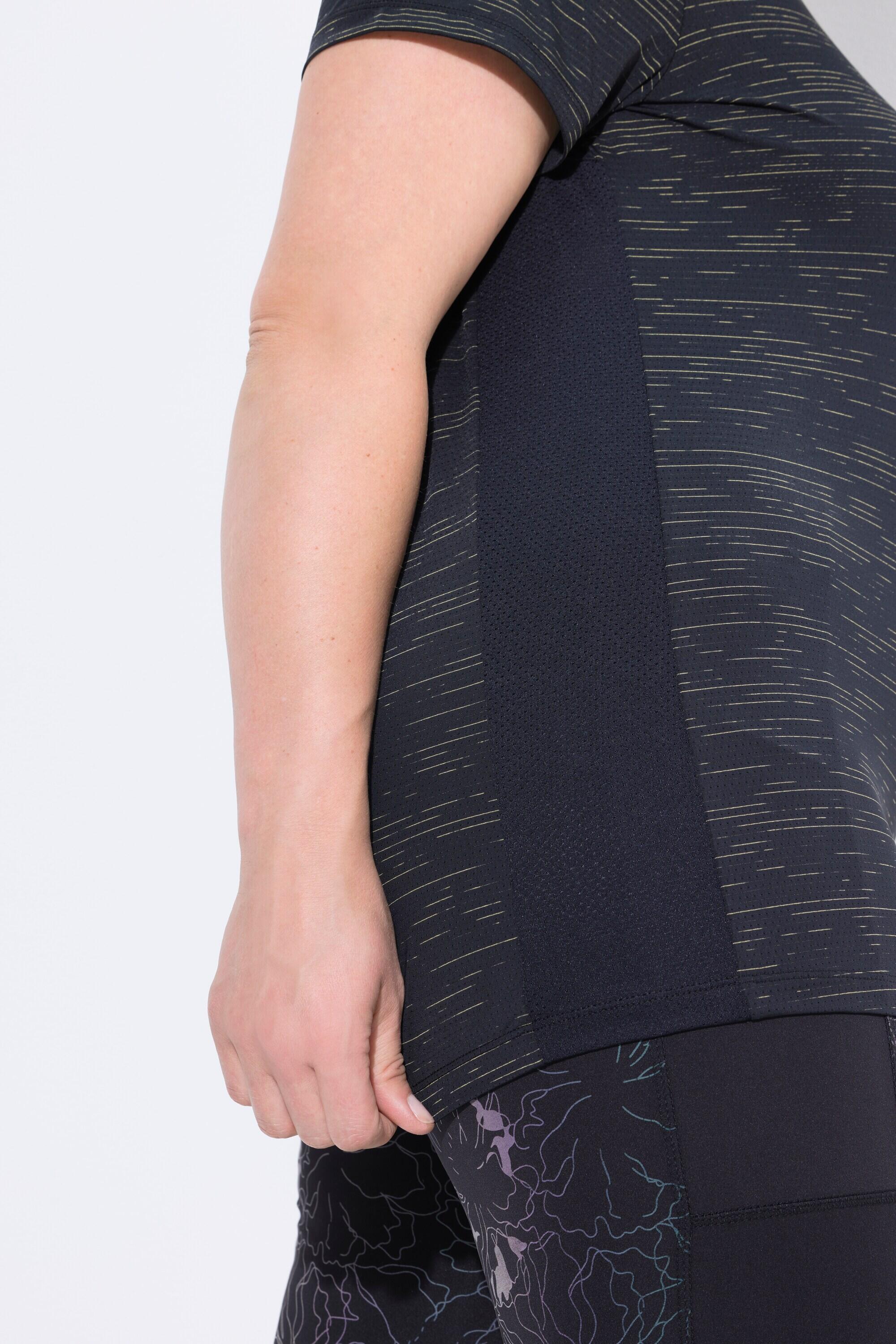 Femme T-shirt technique manches courtes et décolleté en V empiècements en mesh 5/7