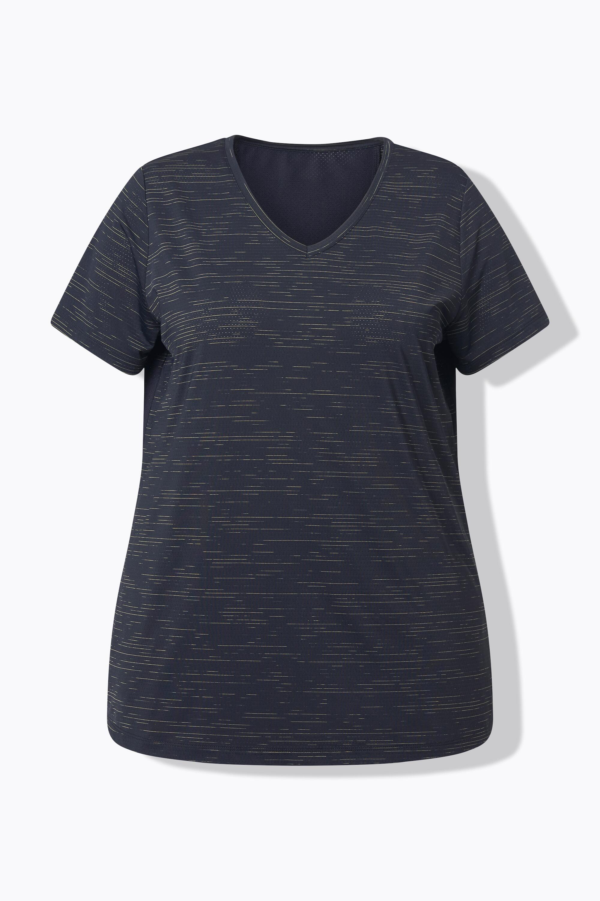 Femme T-shirt technique manches courtes et décolleté en V empiècements en mesh 7/7