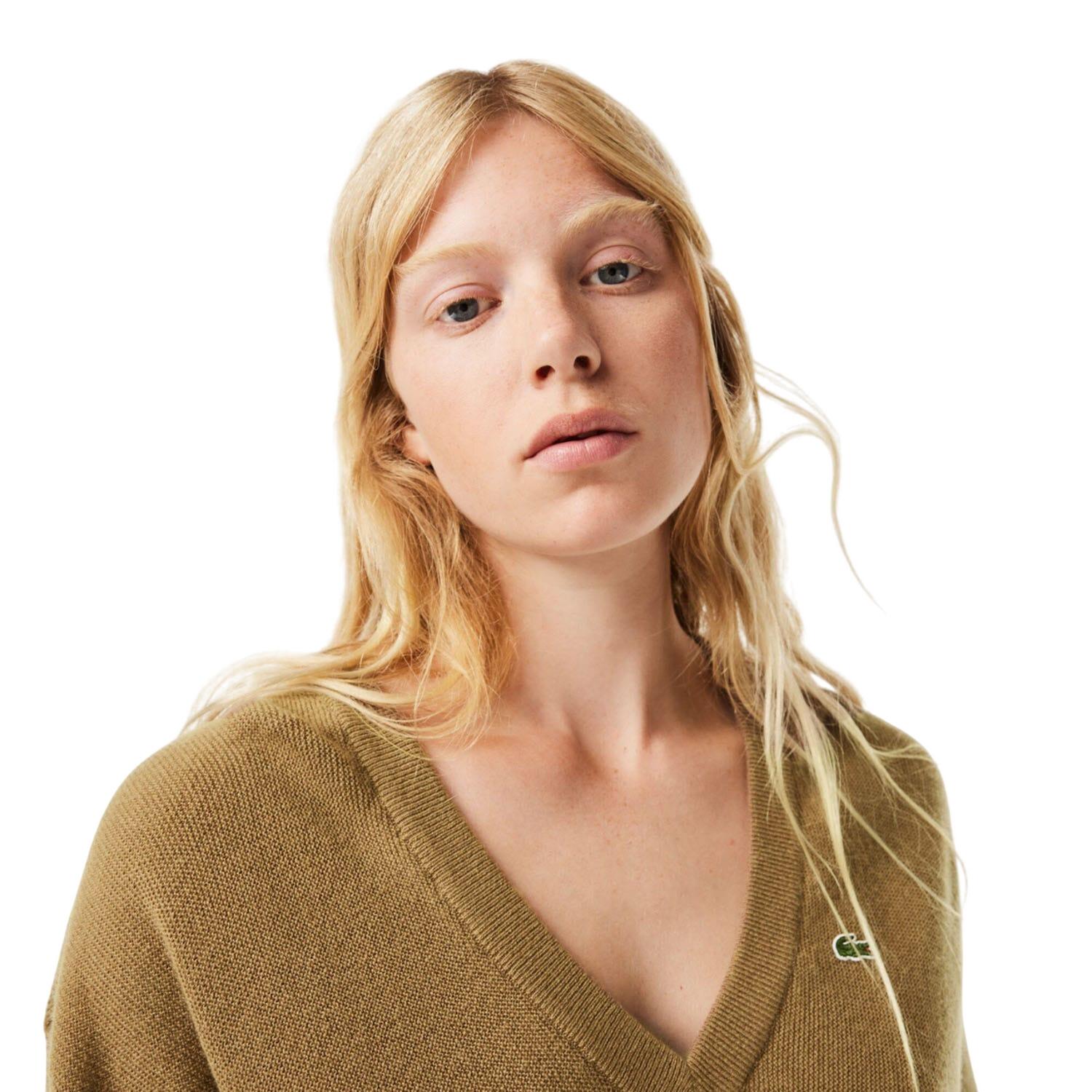 Womens/Ladies Carded Moss Stitch Relaxed Fit Jumper (Brown) 3/4
