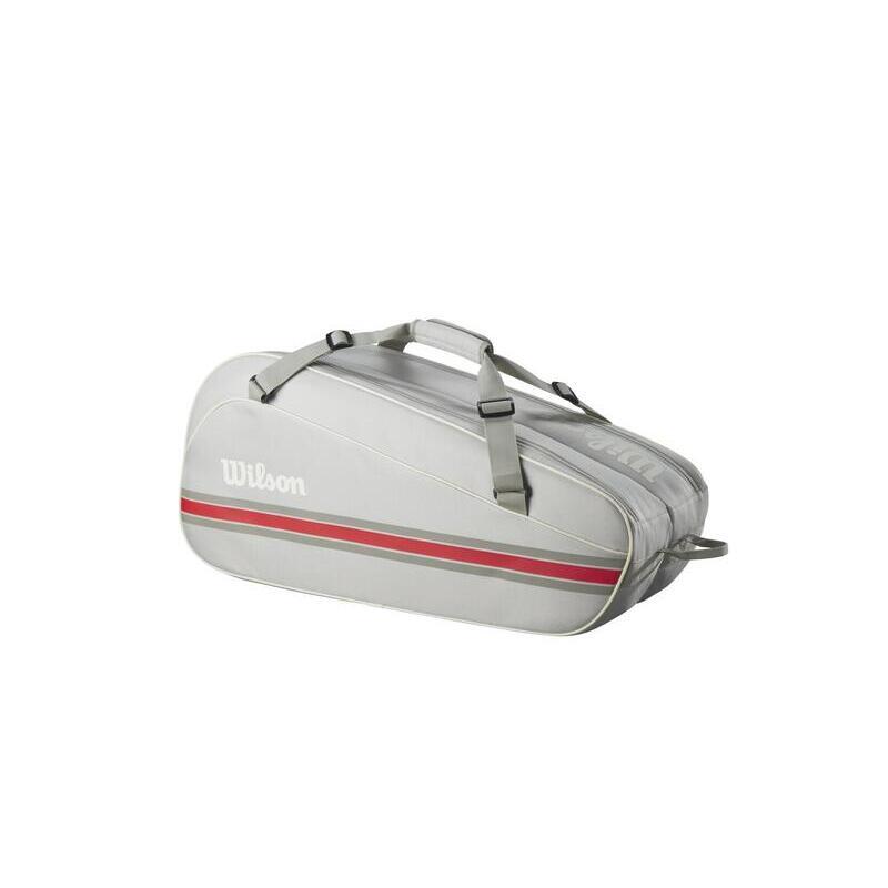 Wilson Saco Para 6 Raquetes De Ténis Team 2025 Cinzento da Decathlon