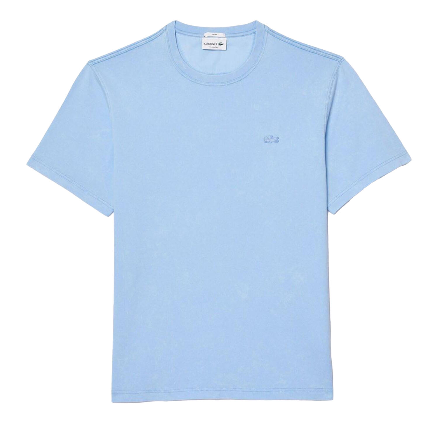 LACOSTE Unisex Adult Heavy Cotton Washed TShirt (Light Blue)