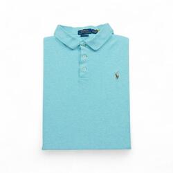 Reconditionné - Polo manches courtes Homme Turquoise - Excellent