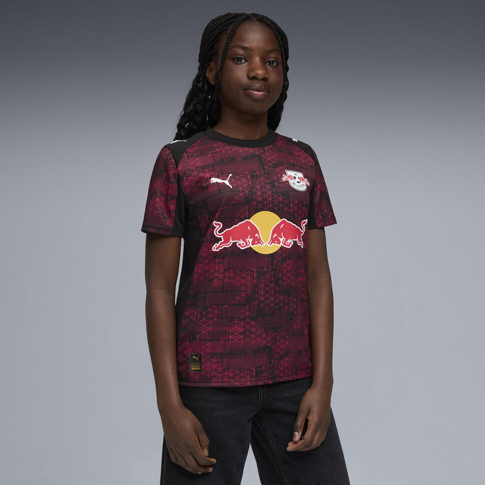 Młodzieżowa trzecia koszulka RB Leipzig 25/26 PUMA Black Fast Red