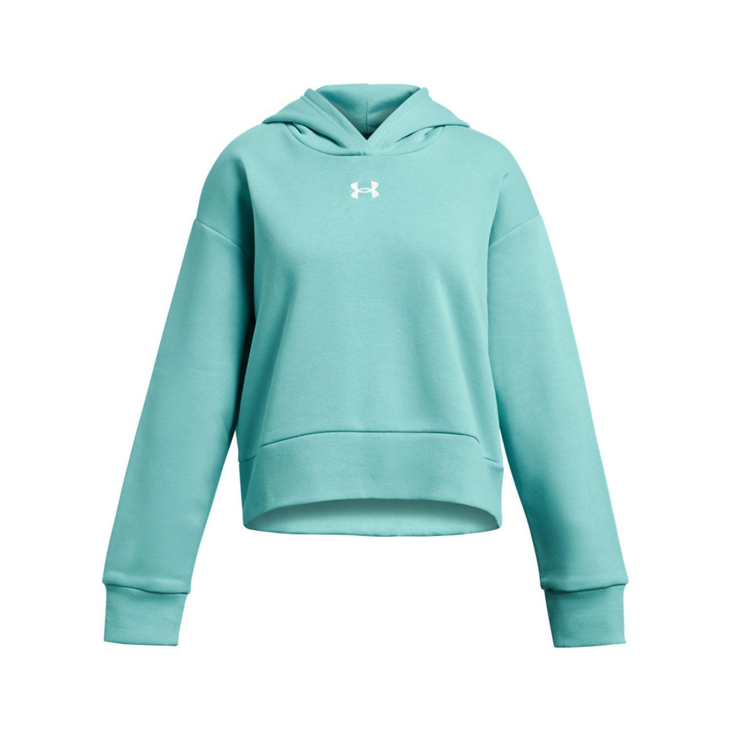 UNDER ARMOUR Felpa Corta Con Cappuccio Ragazze Under Armour Rival Verde