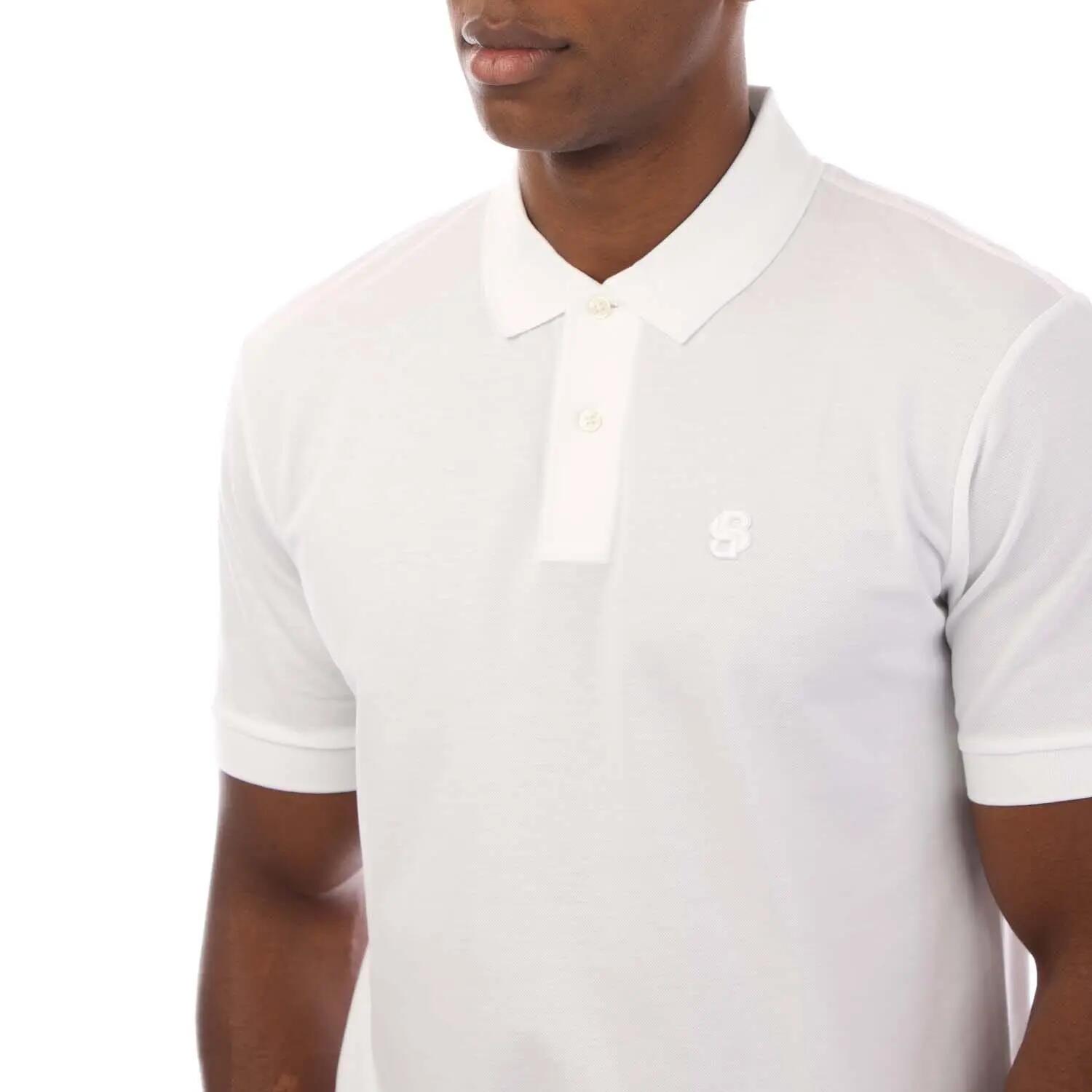 Poloshirt für , Baumwolle Herren Weiß 4/4
