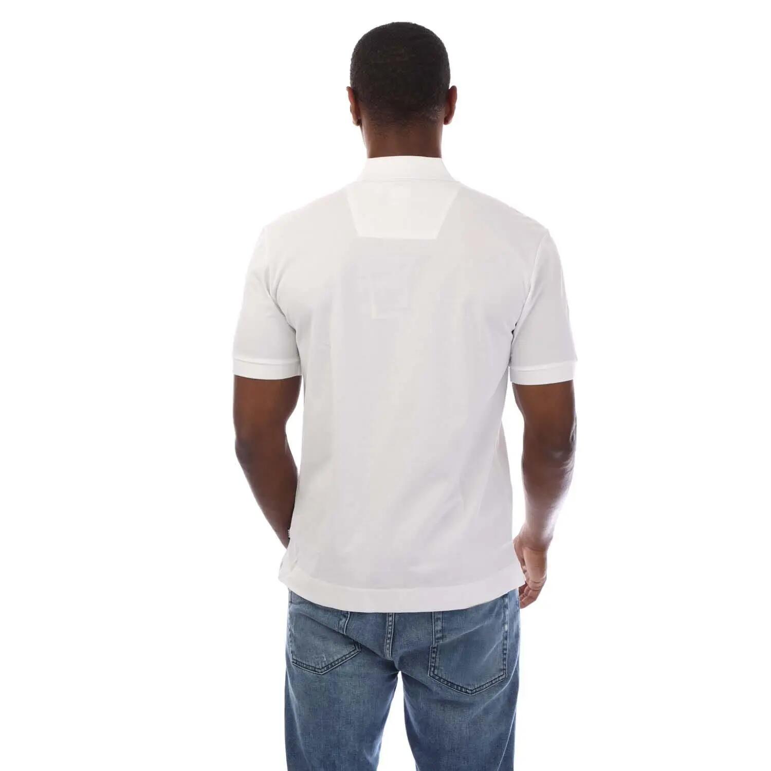 Poloshirt für , Baumwolle Herren Weiß 3/4