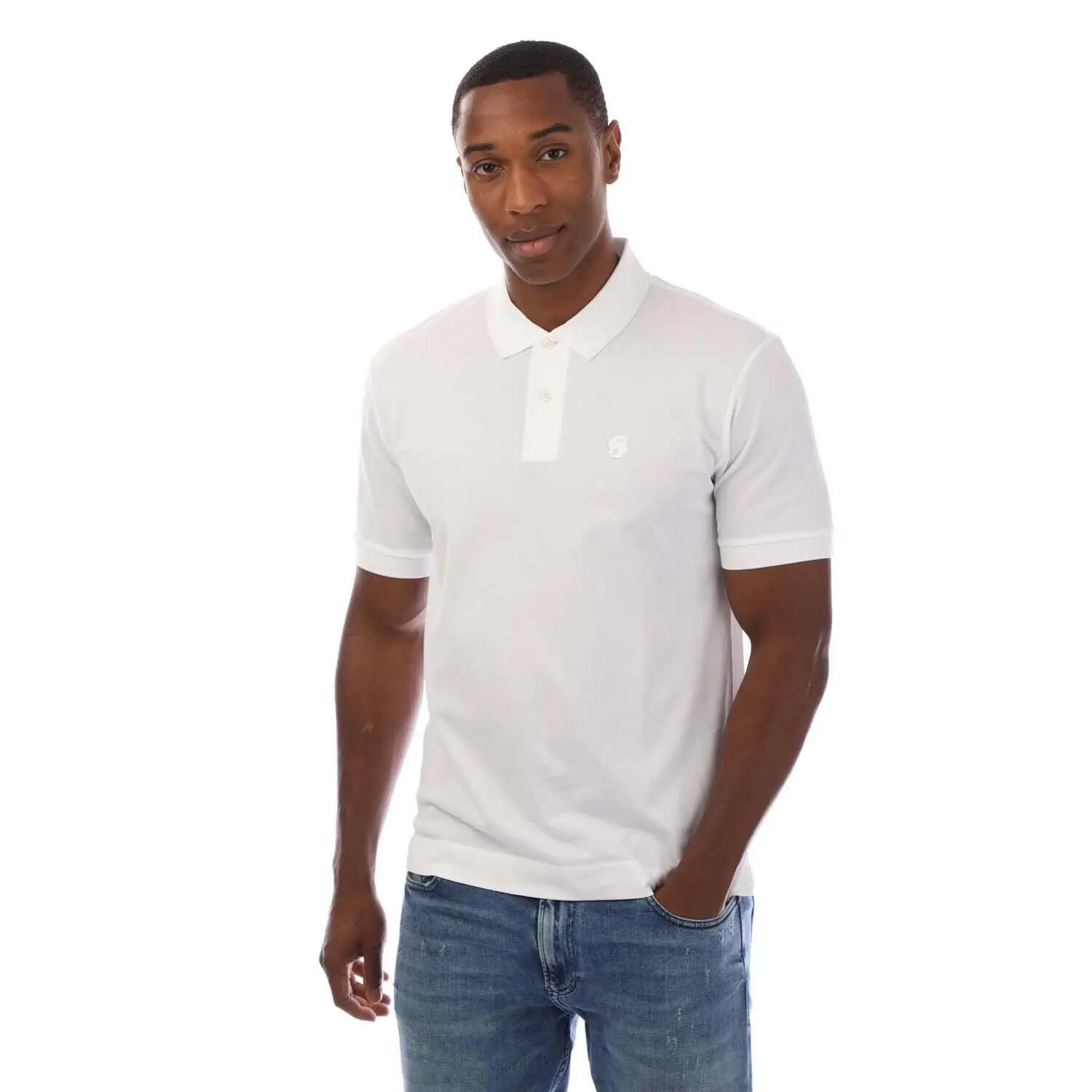 Poloshirt für , Baumwolle Herren Weiß 2/4