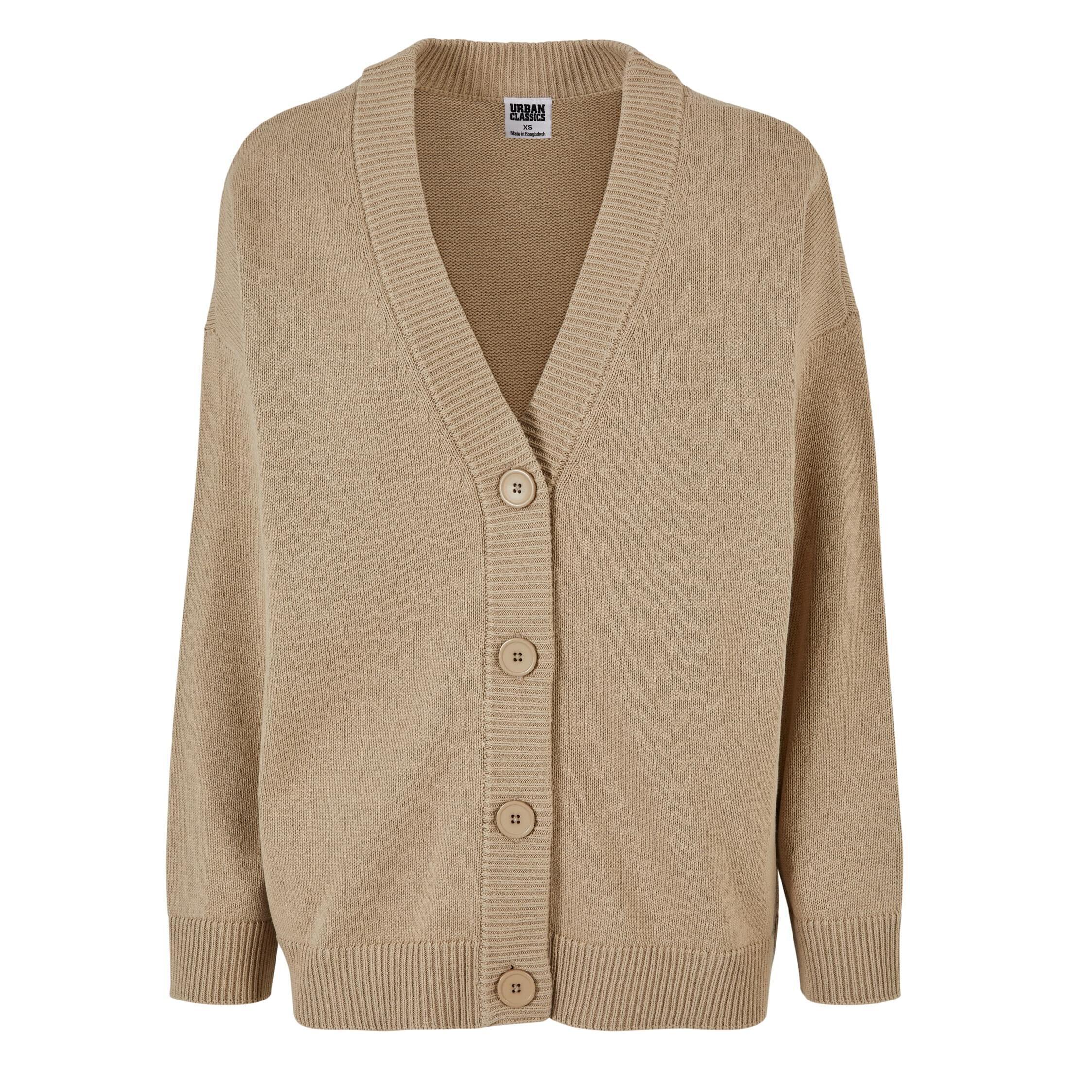 Urban Classics - Cardigan Oversize Femme Urban Classics - Gilet Manches Longues - Beige - Decathlon
