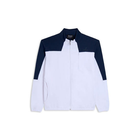 Felpa zip e collo alto con blocchi di colore