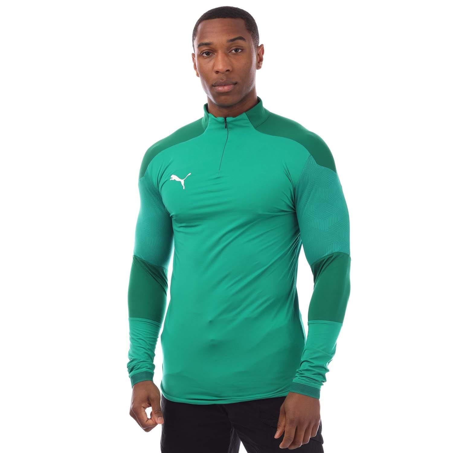 PUMA Mens Final Quarter Zip Training Top (Green)