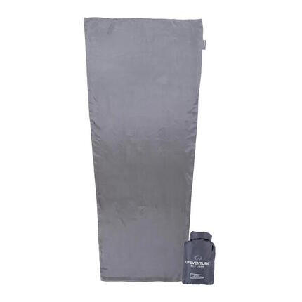 Liner sac de couchage Lifeventure soie 100% gris forme momie ultra léger