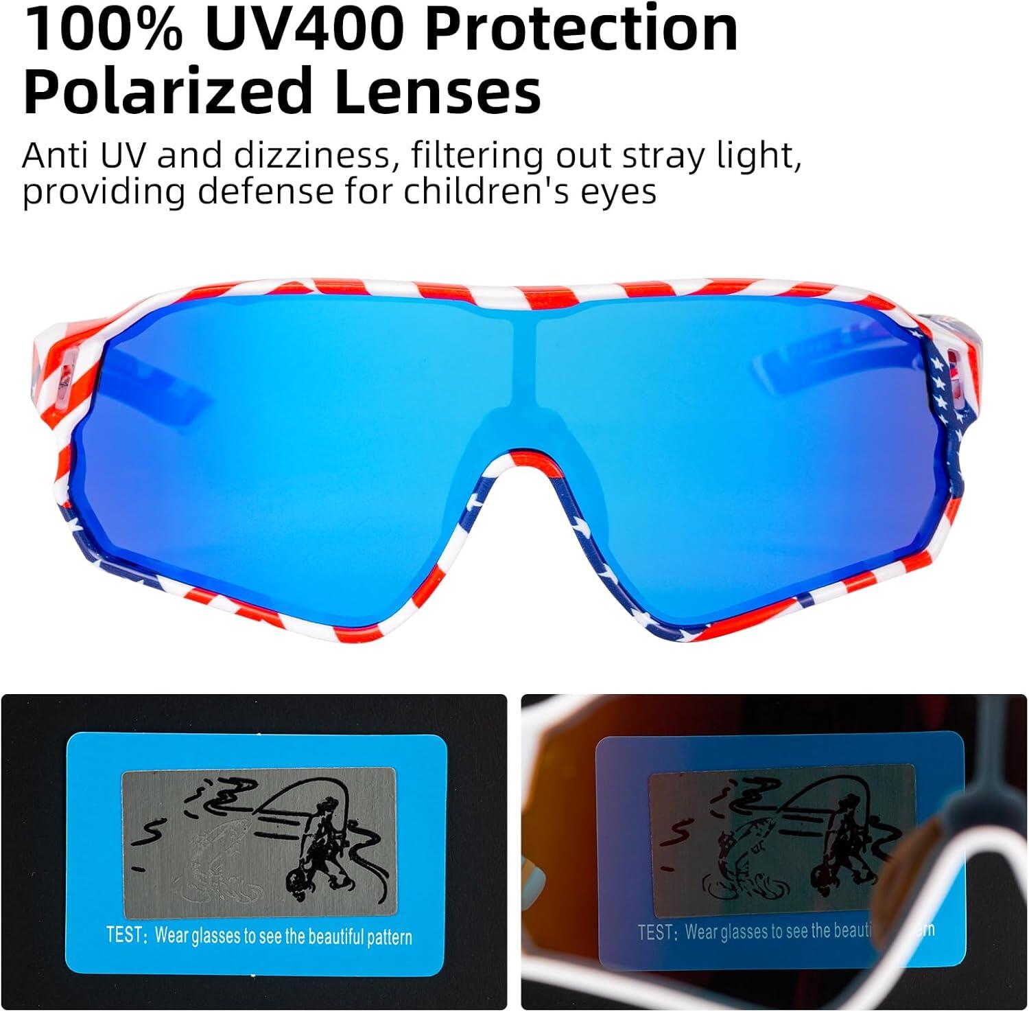 KAPVOE Gepolariseerde fietsbril, UV400-bescherming, TR90, sportzonnebril, uniseks, loopbril, MBT, fietsen, rijden, vissen, golfen, lopen, trekking, 10