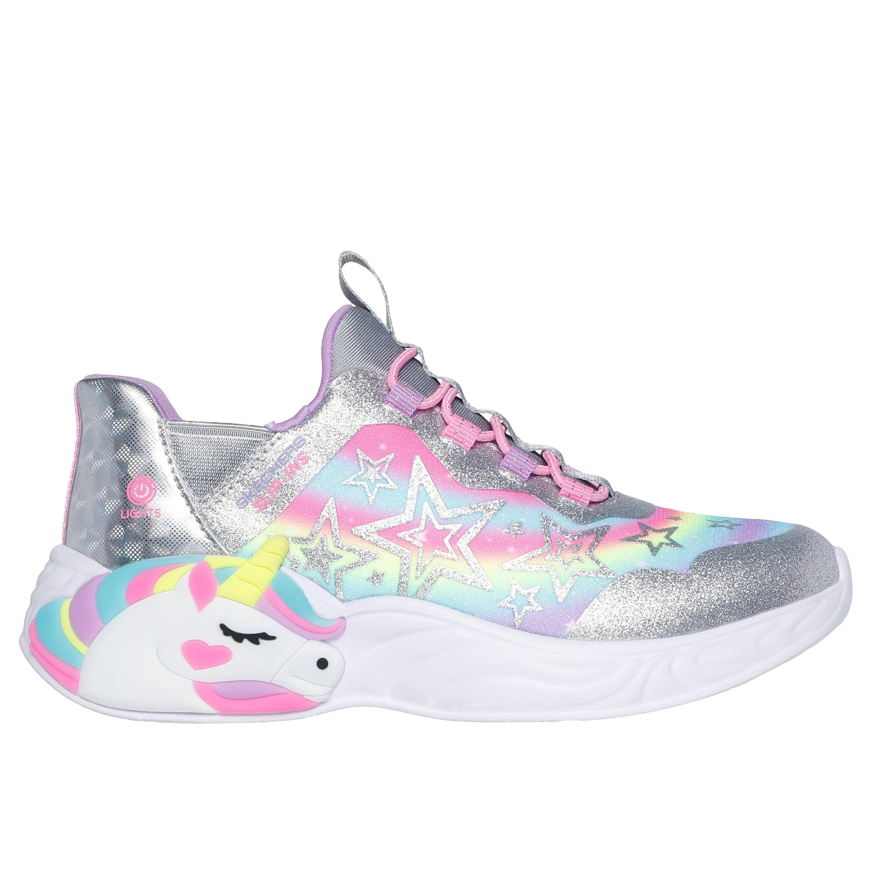 Skechers - Baskets Fille Skechers Unicorn Dreams Starry Lite - Baskets - Gris|multicolore - Decathlon