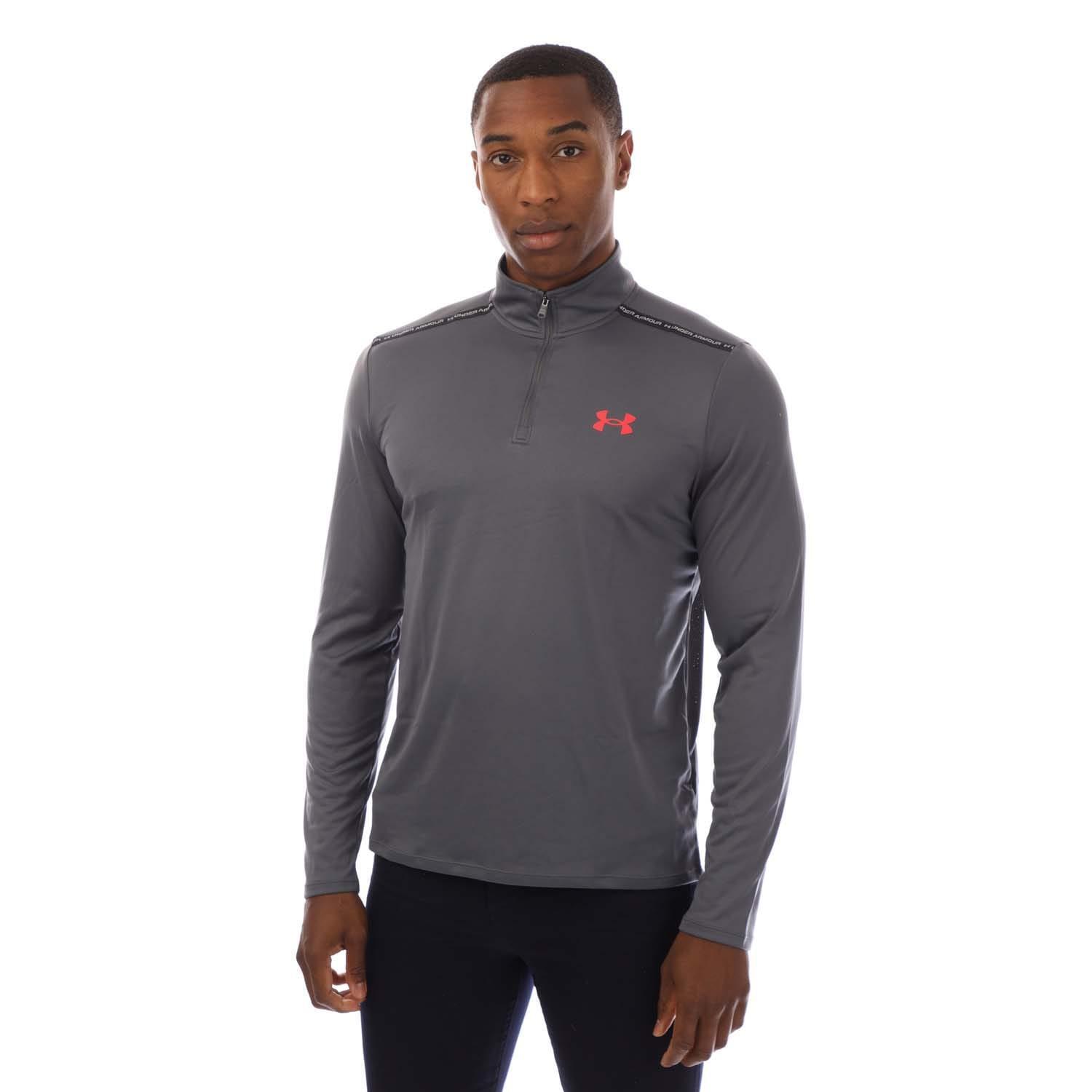 UNDER ARMOUR Mens Tech Quarter Zip Top (Grey)