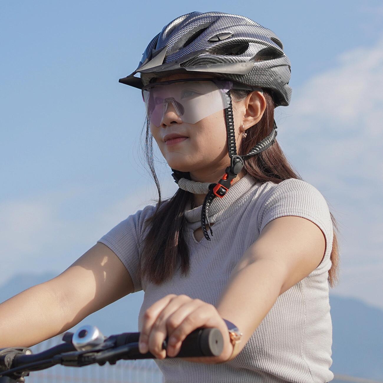 Gepolariseerde fietsbril met UV-bescherming en correctie-inzetstuk. 2/6
