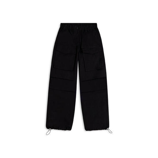 Pantaloni cargo in popeline con tasche frontali