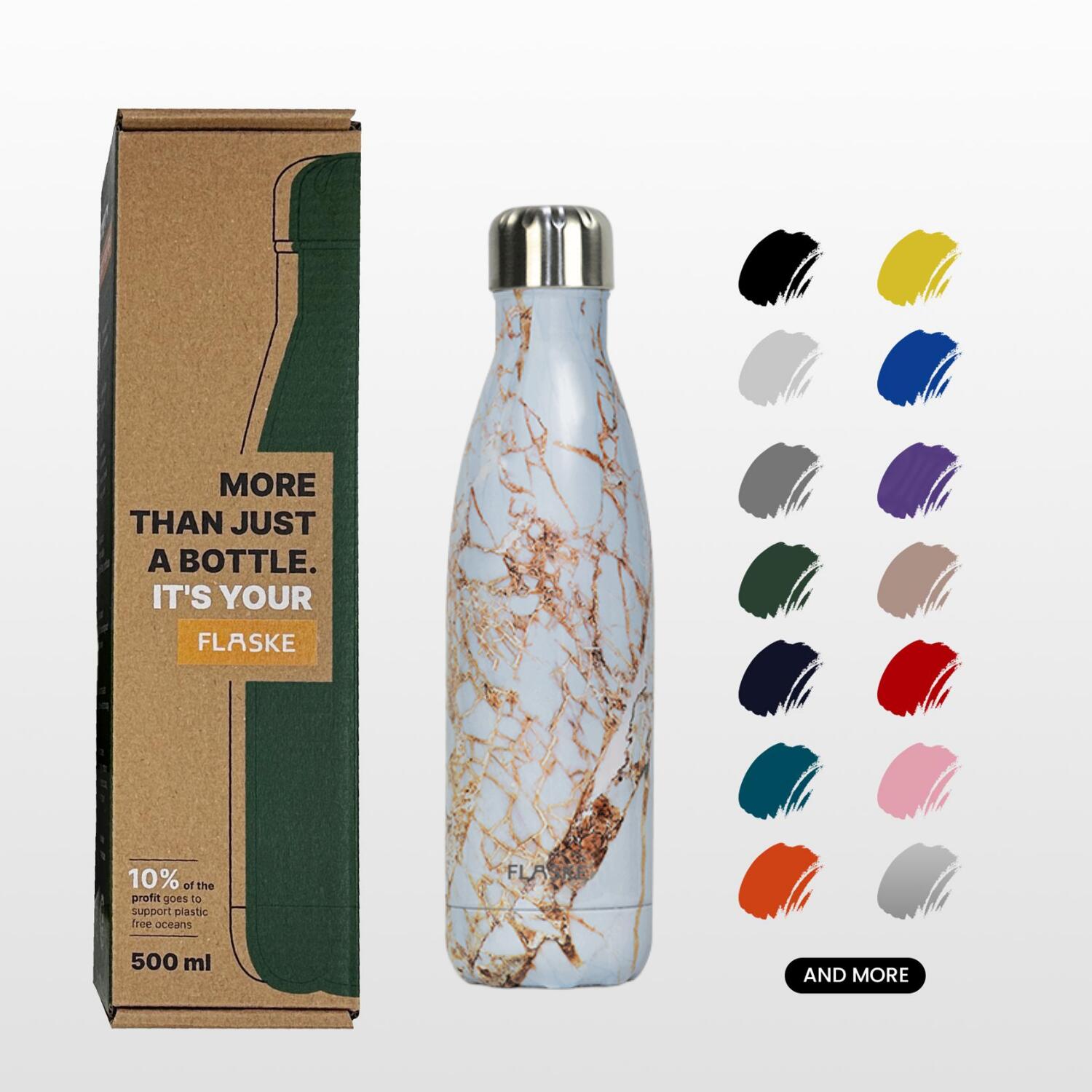 FLASKE Original 500ML / Marble Shine 2/2