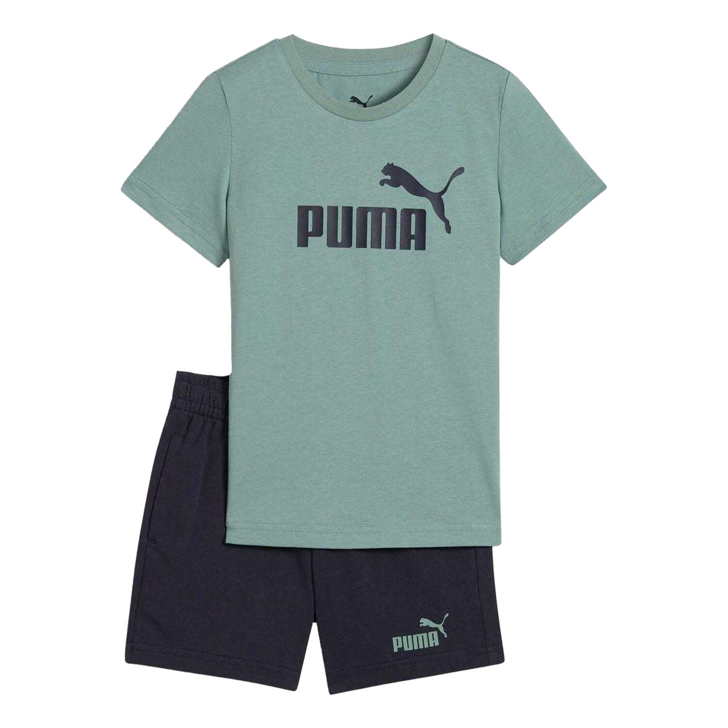 PUMA Completo Maglietta E Pantaloncino Logo Bambini Puma Essential Verde