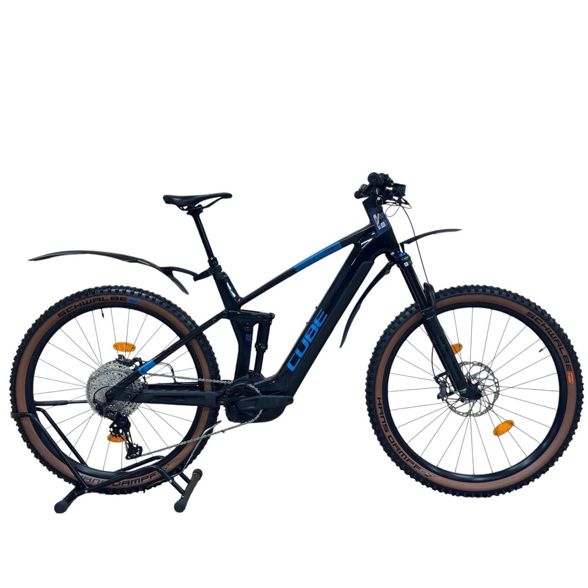 Cube - Reconditionné - Vtt Électrique Cube Stereo Hybrid 140 Hpc Slx 750 - Comme Neuf - Vélo Tout Terrain - Bleu|noir - Grand - Decathlon