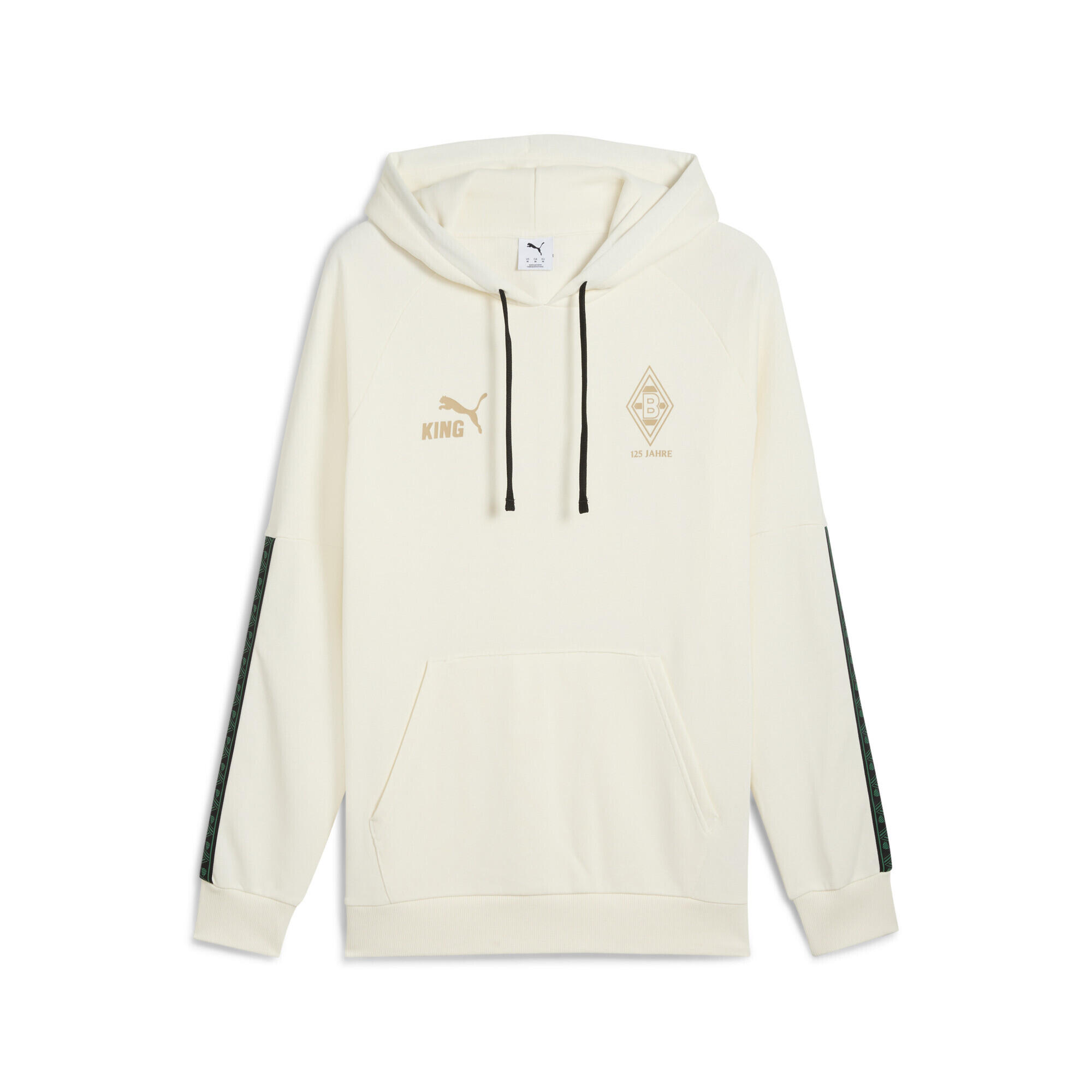 Męska bluza z kapturem Borussia Mönchengladbach KING PUMA Warm White Gold