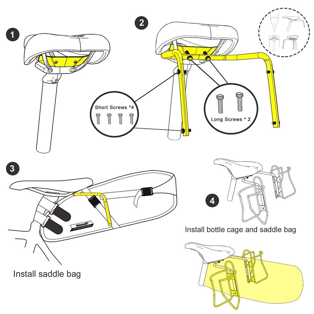 Multifunktionaler Satteltaschen-Stabilisator - Schwarz 4/5