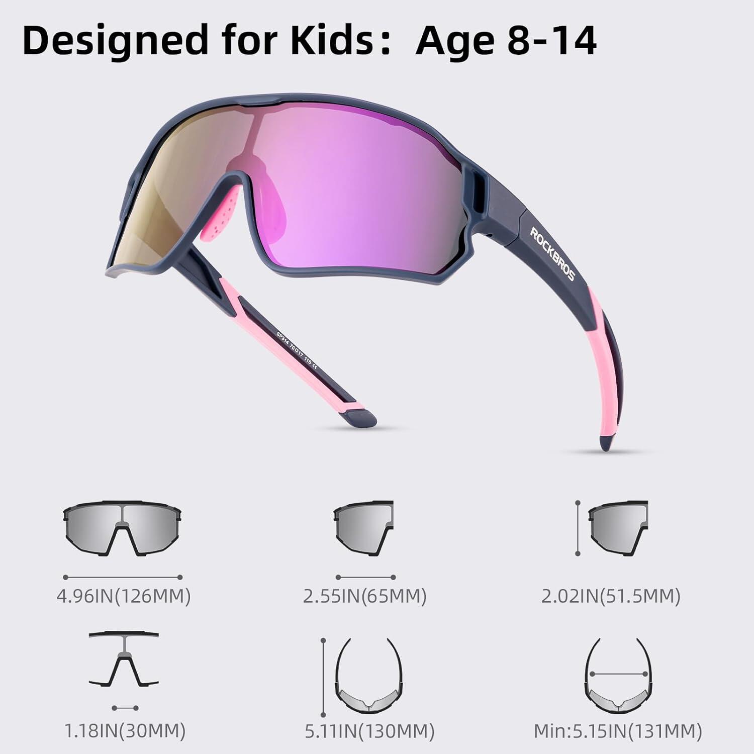Polarisierte Sport-Sonnenbrille für Kinder 5/6